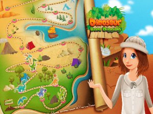 Nastya Dinosaur Bone Digging Games Online - Kids Puzzle Game
