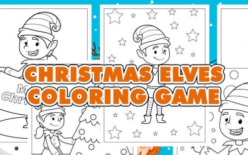 Christmas Elves Coloring Game - Free Online Coloring Pages