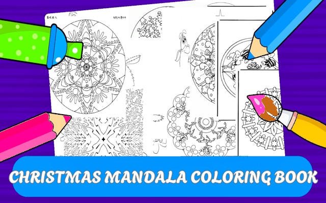 Christmas Mandala Coloring Book - Free Coloring Game