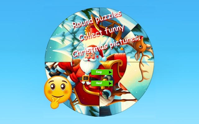 Round Jigsaw Puzzle: Funny Christmas Pictures