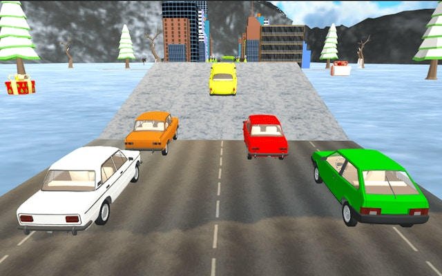 Winter Car Jumps - Stunt Racing Game