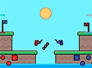 Flag Dash 2 Player Platform Game